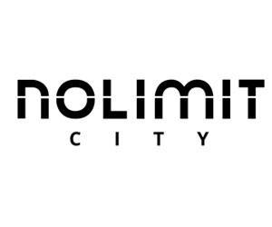 Nolimit City logo in bold black letters on a white background.